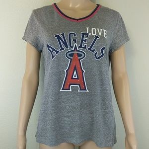 [5th & Ocean] Anaheim Angels Grey short sleeve T